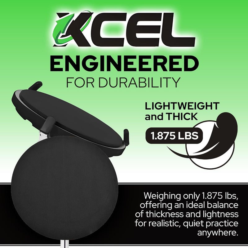 Xcel 4 Drum Practice Pads - Portable for Snare, Drum Kits - Non Slip for Stability - 11 Inch Round x 3/8 Inch Thick (4 Drum Pads - No Drum Sticks) - Image 2